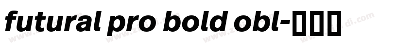futural pro bold obl字体转换